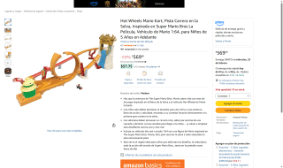 Hot Wheels Mario Kart Pista Selva por $569 | Amazon