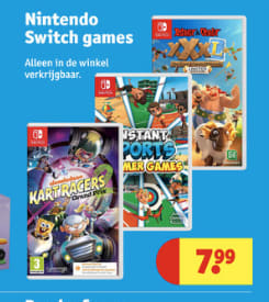 Diverse Nintendo games voor €7,99 bij kruidvat