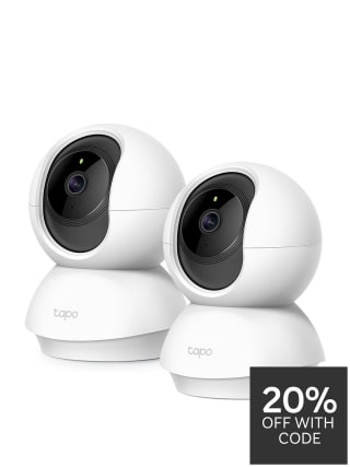 Tapo C200 2-Pack (1080P Pan/Tilt Indoor Wi-Fi Camera, Motion Detection, Night Vision,