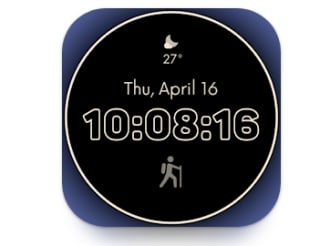 Gratis RW115 Neon Halo Minimal AMOLED watchface bij Google