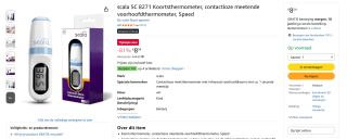 Scala Voorhoofd Thermometer voor €8,54