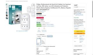 Kit 4 Multicontactos Philips por $450 | Amazon