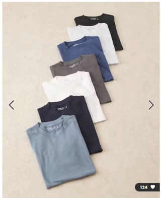 Lot de 7 T-shirts Abercrombie & Fitch à 63,75€