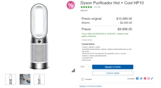 Dyson Purificador Hot + Cool HP10 por $8,999 | Oferta Costco
