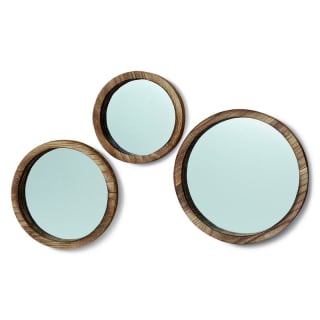 Nagina International 8420800 Set 3 espejos de pared rústicos madera sostenible vidrio