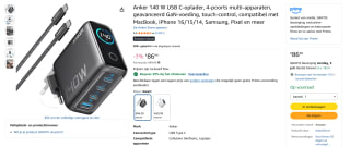 Anker USB-C oplader voor €86,99