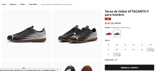 Tacos de Fútbol Attacanto II por $500 | Oferta Puma