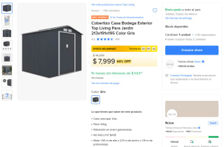 Mini Casa de Acero 1.95m x 2.13m x 1.91m por $7,999 | Mercado Libre
