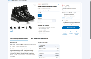 Botas Outdoor Jeep por $729 | Oferta Coppel