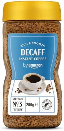 Café soluble descafeinado, 200g By Amazon por 4.36€