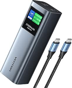 VENTION Power Bank 27000mAh 140W, Batería Externa Carga Rápida por 45.99€