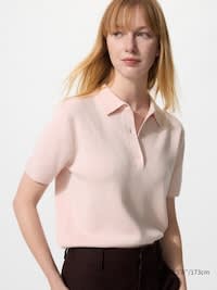 Pull à col polo (Manches courtes) pour 19,90€ chez UNIQLO