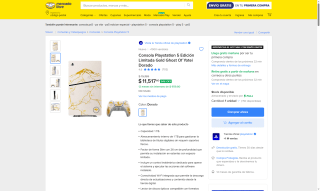 PlayStation 5 Gold Ghost 1TB por $8,939 | Mercado Libre