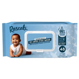 Rascals 99% Water Premium Doekjes (12 x 48) voor €11,99 bij Trekpleister