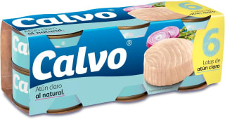 Calvo Atún claro al Natural Pack 6 x 56 g + recompensa 3.15€ por 6,36€ en Amazon