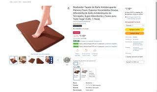 Tapete de Baño Bluelander 40x60cm Beige por $119 | Amazon