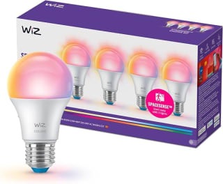 WiZ Bombilla Inteligente LED A60 RGB E27 pack 4 por 16,21€ en Amazon reacondicionado
