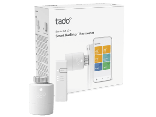 tado° Slimme Thermostaat Starter Kit V3+ & 2 Radiatorknoppen voor €119 bij iBOOD