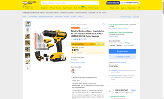 Taladro destornillador inalámbrico Ironhoof por $428 | Mercado Libre