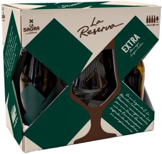 La Sagra Pack 4 cervezas 330 ml Doble Malta con vaso (1/2 pinta) por 5,50€ en Amazon