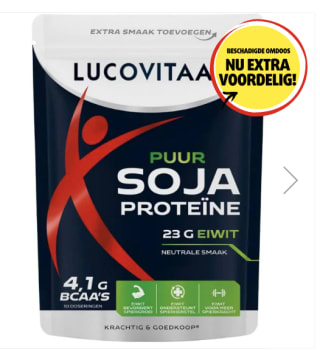 Lucovitaal Proteïne Soja poeder Puur (Vegan) (250 gr)voor €2 bij Lucovitaal