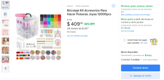 Kit Accesorios Joyas 1200 piezas por $410 | Mercado Libre