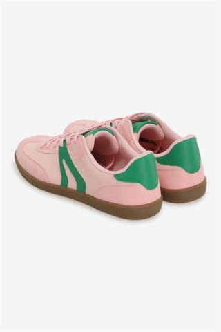 Roze sneakers met groenaccenten voor €13,50 bij Bel&Bo