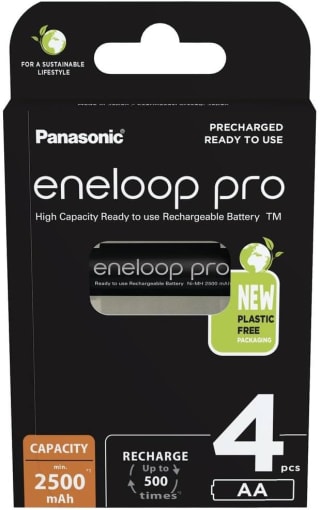 eneloop Pro – Piles rechargeables AA 2500 mAh (lot de 4) pour 14,44€