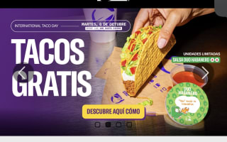 Tacos gratis aprovechad a quien les guste en Taco Bell (6 Octubre)