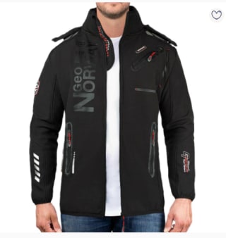 Parka Softshell Noir Homme Geographical Norway Royaute à 59,99€