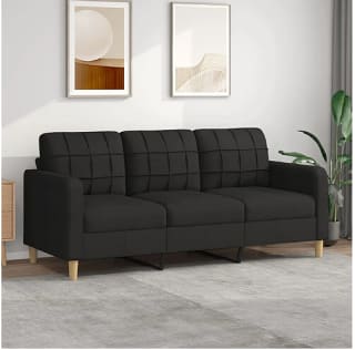 Canapé salon VidaXL Canapé 3 places Noir à 223,89€