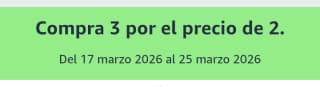 Compra 3 por el precio de 2 en Alimentación, Salud y Belleza en Amazon.