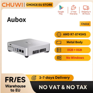 Mini PC Chuwi AuBox Barebone - Ryzen 7 8745HS, IGP 780M, eGPU sur USB4 à 212,56€