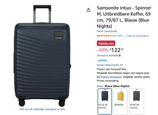 Samsonite Intuo Spinner 69 cm voor €122,19 bij Amazon