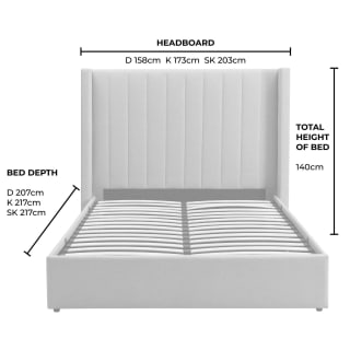 DUSK Madison Ottoman Storage Bed (Double, Oatmeal) – £274.34 with Code