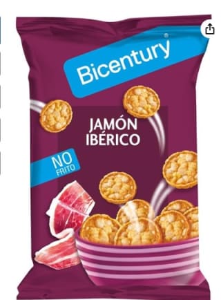 Mini Tortitas de Maíz sabor Jamón Ibérico, Bicenturi 70g por 1.23€