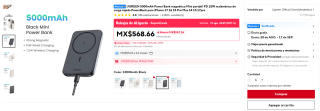 UGREEN 10000mAh Power Bank magnético PD 15W por $541 en AliExpress