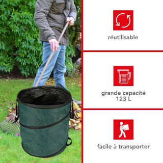Toolland sac à déchets de jardin 123 L pour 20,99€ chez Amazon