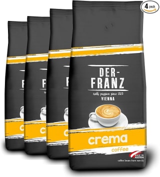 Der-Franz Crema Coffee Beans 4x1000g for £34.52