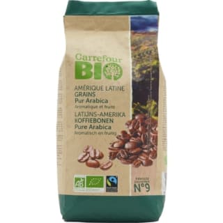 Café en Grains 100% Arabica Bio CARREFOUR BIO 500g pour 9,49€ chez Carrefour