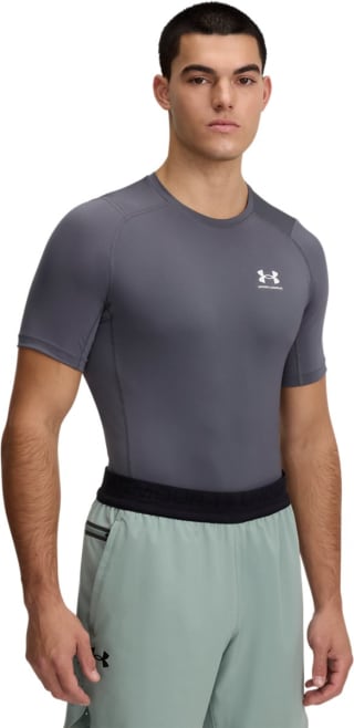Under Armour UA HG Armour Comp SS-GRY Heren Sportshirt voor €14 bij Bol