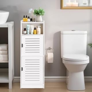 Amazon Basics Gabinete de Almacenamiento para Baño con 4 Cajones por 35,89€ en Amazon