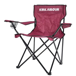 KIRKJUBØUR "Njörd" Chaise de camping vin rouge pour 6,66€ chez Sport-Outlet