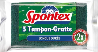 Spontex 3 Tampons-Gratte Longue Durée à 1,20€ chez Amazon