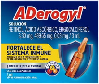 ADerogyl Multivitamínico 5 Ampolletas de 3 ml por $89.10 en Amazon
