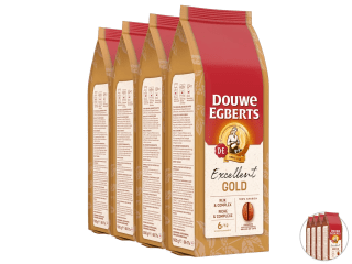 Douwe Egberts Premium Excellent Gold koffiebonen (4x 500 g) voor €34,95 bij iBOOD