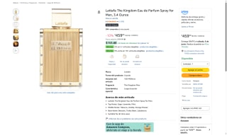 Perfume Lattafa The Kingdom 100ml por $459 | Oferta Amazon