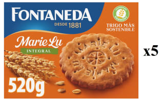 5 Paquetes de Galletas integrales MarieLu Fontaneda 520 g por 11.02€