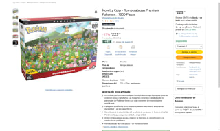 Rompecabezas Pokémon 1000 Piezas por $223 | Oferta Amazon