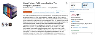 Harry Potter - The complete collection voor €30,48 bij Amazon